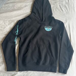 Salt life Black Kids Hoodie with Blue Graphic